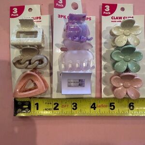 Set of Colorful Hair Claw Clips